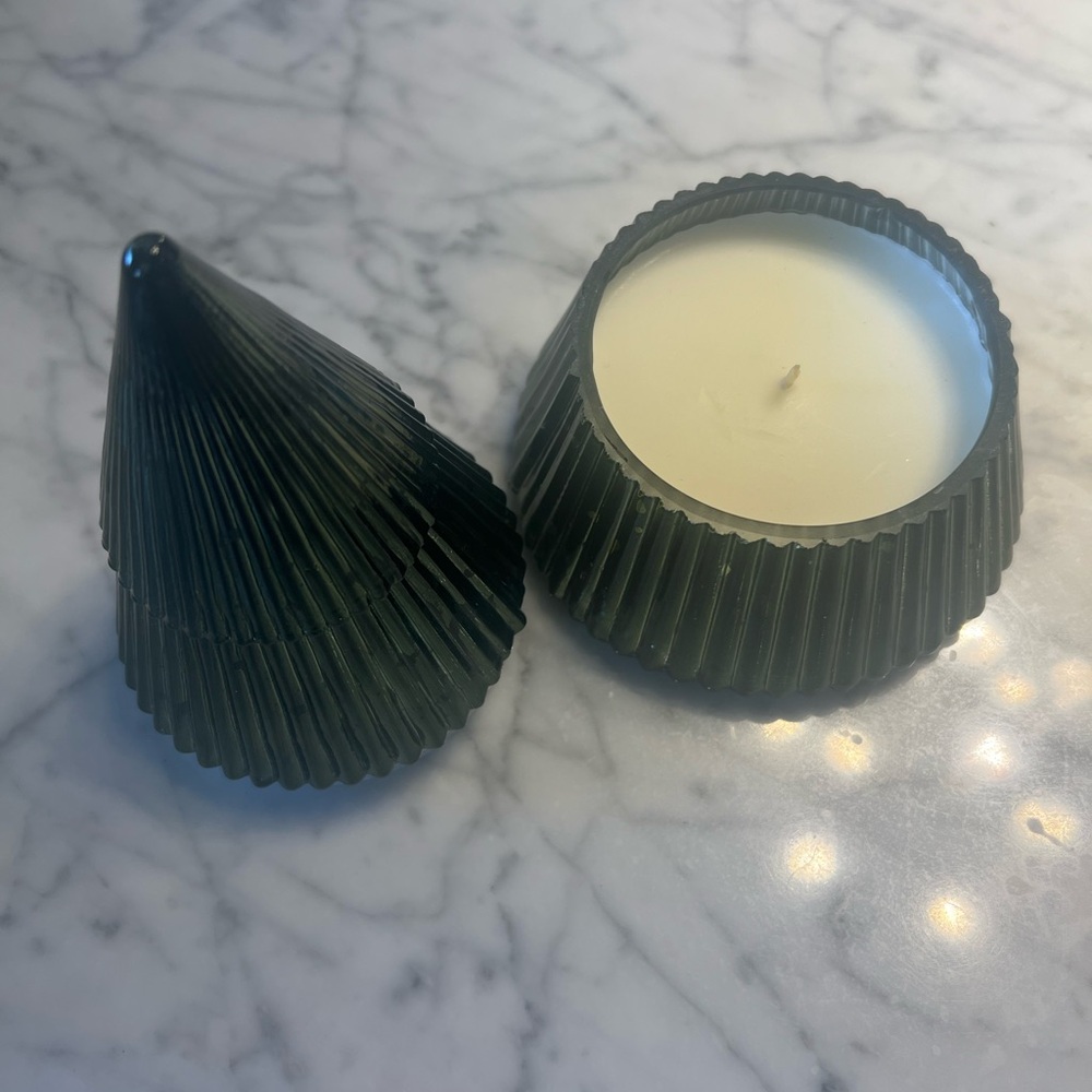 Threshold Green Candle with Tree top.